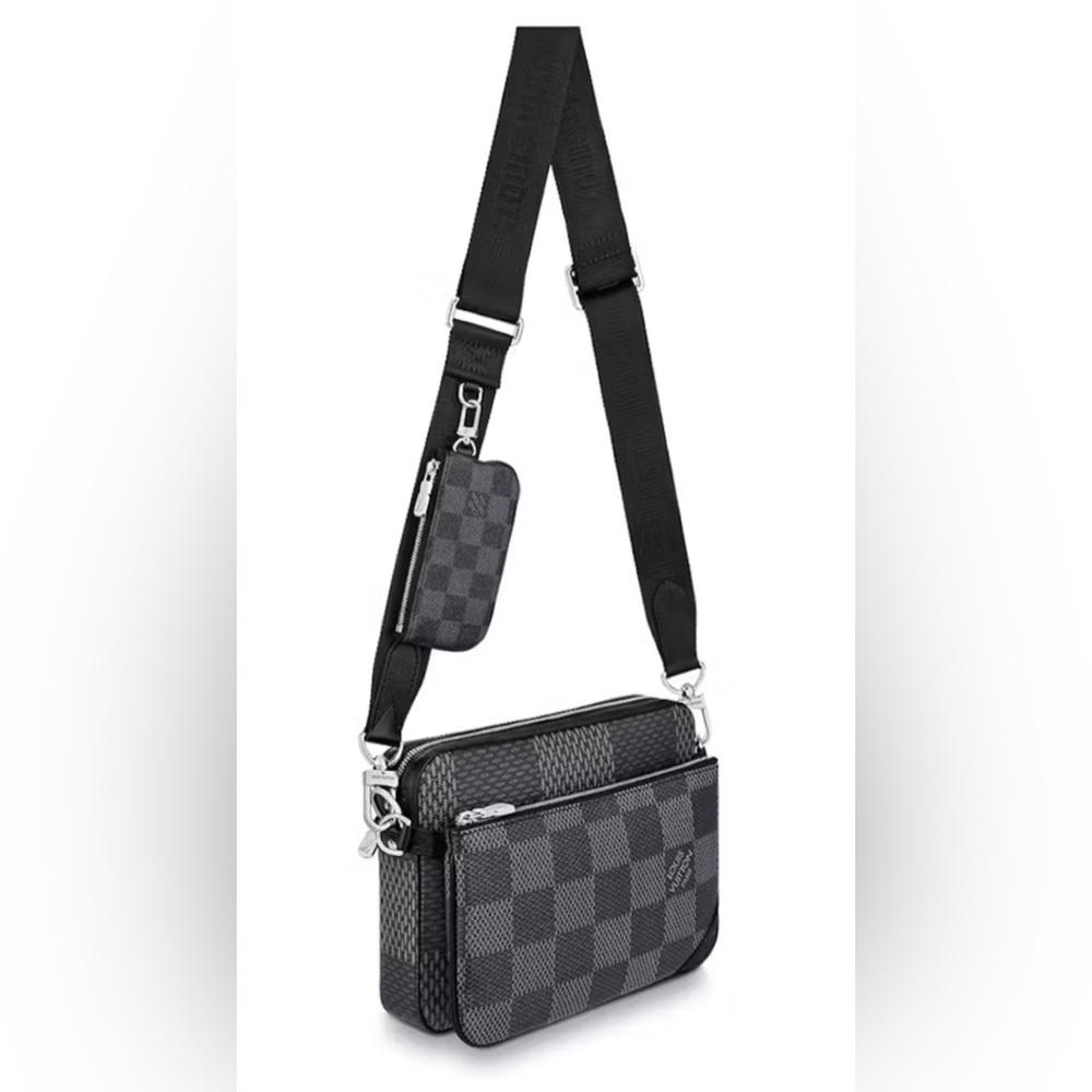 Louis Vuitton MEN’S DAMIER GRAPHITE 3D MESSENGER CROSSBODY BAG NEW NWT Retired!